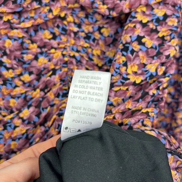 Fate Long Sleeve Ruched Floral Mini Dress Women’s Size Medium - Picture 10 of 13